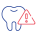 Détérioration de la santé dentaire : caries, maladie parodontale, érosion de l’émail.